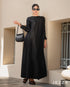 Crushed Poly & Satin Panel Dress 64021